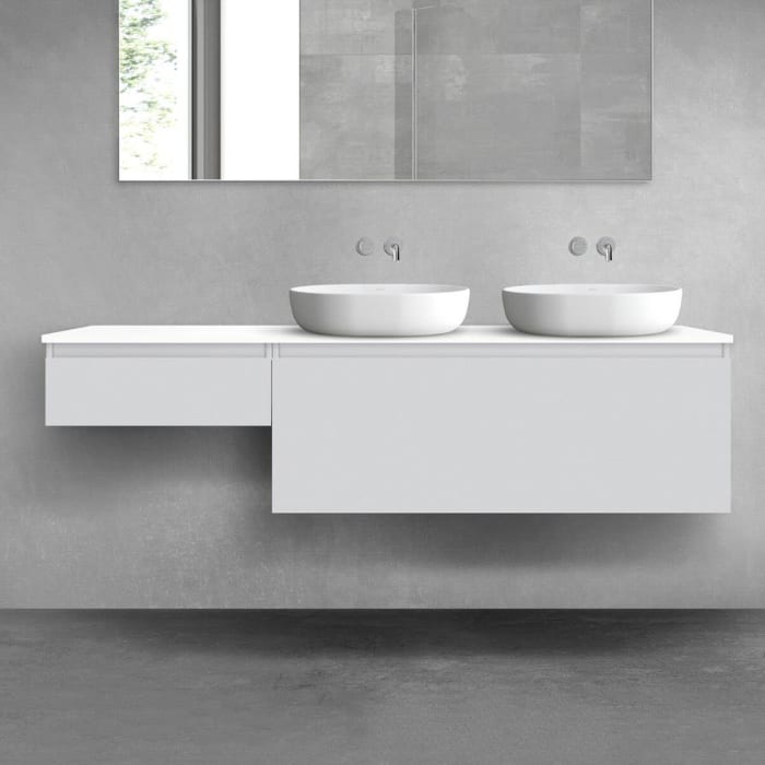 OLTENS Vernal Badmöbel-Set 3-teilig mit 2 Unterschränken mit Schubladen und Konsolenplatte 180 x 25,2/48,6 cm