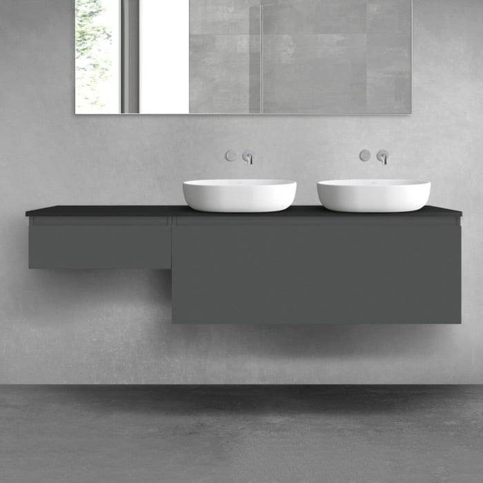 OLTENS Vernal Badmöbel-Set 3-teilig mit 2 Unterschränken mit Schubladen und Konsolenplatte 180 x 25,2/48,6 cm