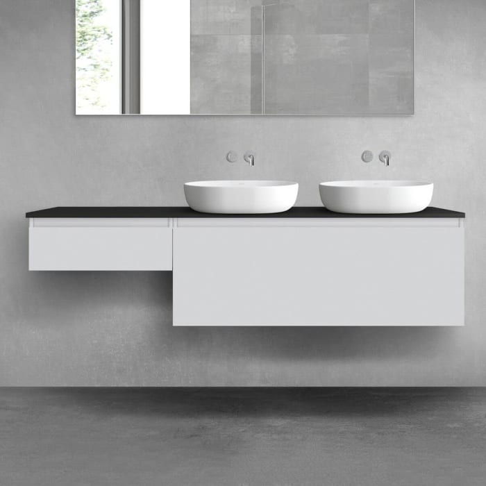 OLTENS Vernal Badmöbel-Set 3-teilig mit 2 Unterschränken mit Schubladen und Konsolenplatte 180 x 25,2/48,6 cm