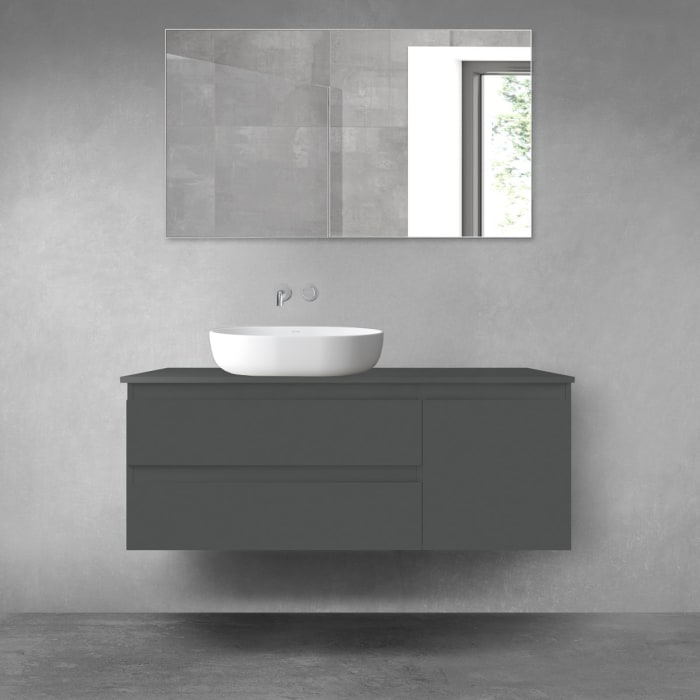 OLTENS Vernal Badmöbel-Set 3-teilig mit Unterschränken mit 2 Schubladen und 1 Tür sowie mit Konsolenplatte 120 x 48,6 cm