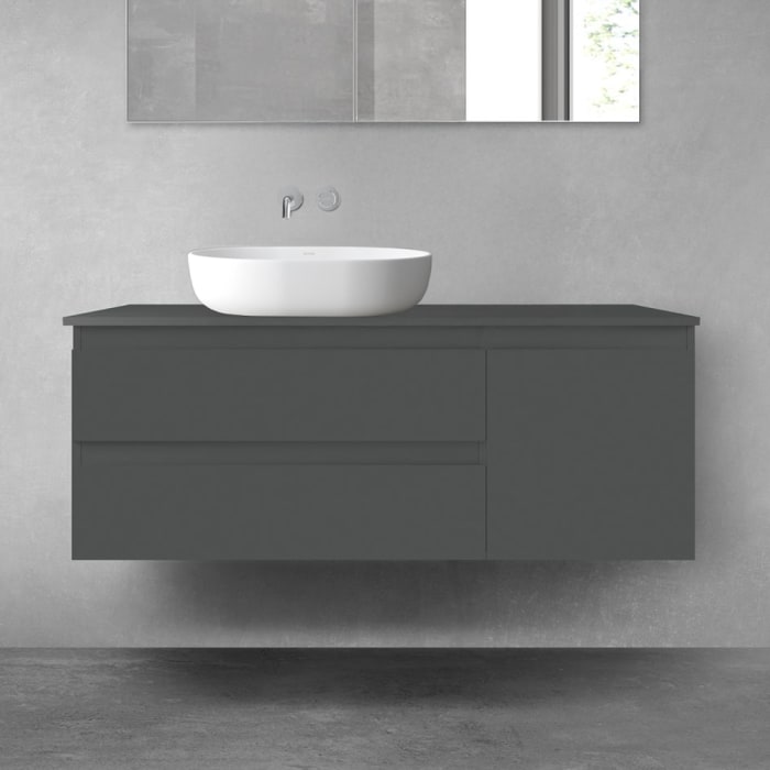 OLTENS Vernal Badmöbel-Set 3-teilig mit Unterschränken mit 2 Schubladen und 1 Tür sowie mit Konsolenplatte 120 x 48,6 cm