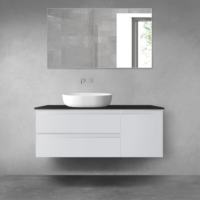 OLTENS Vernal Badmöbel-Set 3-teilig mit Unterschränken mit 2 Schubladen und 1 Tür sowie mit Konsolenplatte 120 x 48,6 cm