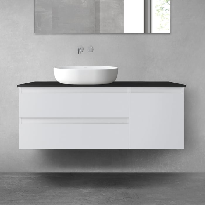 OLTENS Vernal Badmöbel-Set 3-teilig mit Unterschränken mit 2 Schubladen und 1 Tür sowie mit Konsolenplatte 120 x 48,6 cm