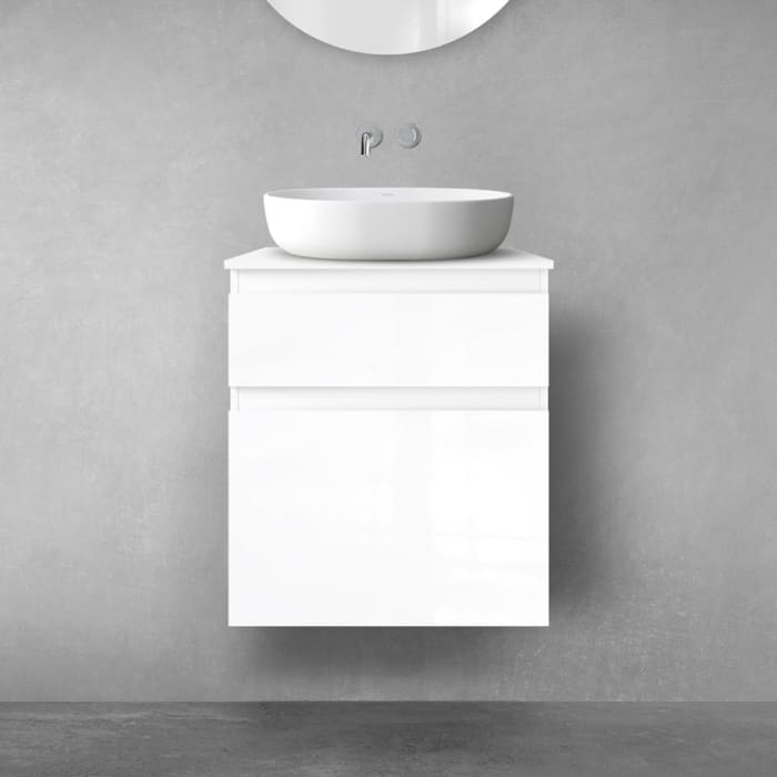 OLTENS Vernal Badmöbel-Set 3-teilig mit Unterschränken mit Schubladen und Konsolenplatte 60 x 72,2 cm