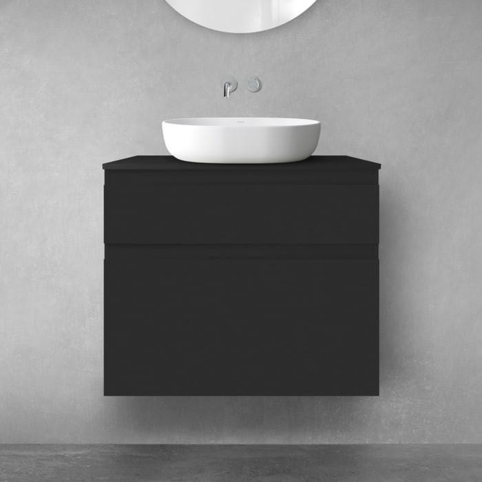 OLTENS Vernal Badmöbel-Set 3-teilig mit Unterschränken mit Schubladen und Konsolenplatte 80 x 72,2 cm