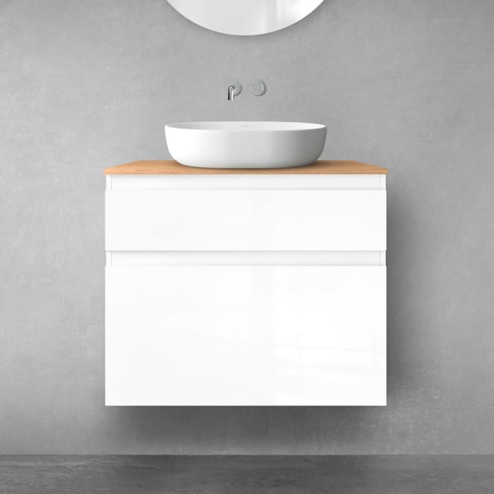 OLTENS Vernal Badmöbel-Set 3-teilig mit Unterschränken mit Schubladen und Konsolenplatte 80 x 72,2 cm