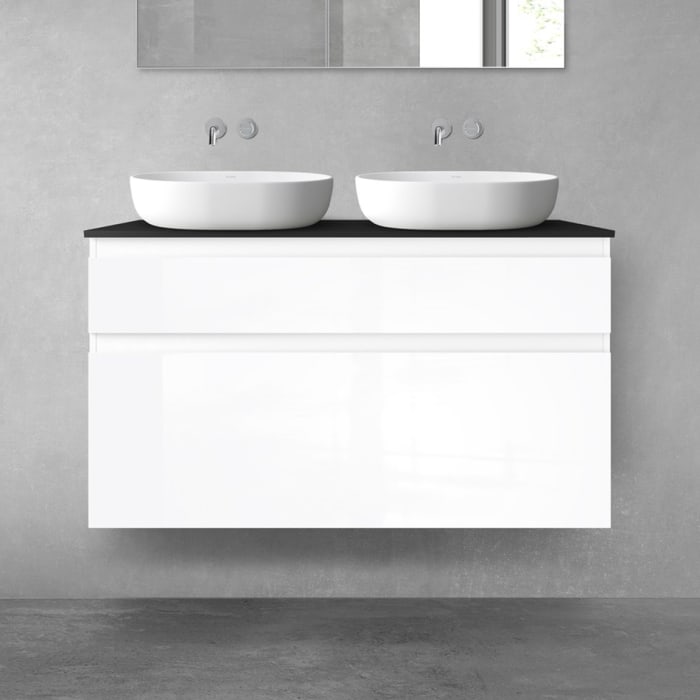 OLTENS Vernal Badmöbel-Set 3-teilig mit Unterschränken mit Schubladen und Konsolenplatte 120 x 72,2 cm