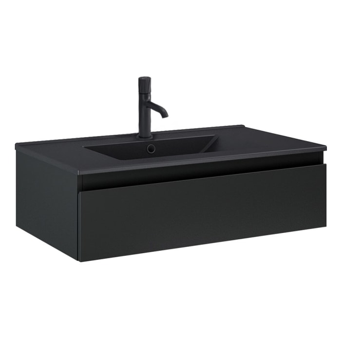 OLTENS Vernal Waschtischunterschrank mit Waschbecken 81 x 25,4 cm, mit 1 Schublade