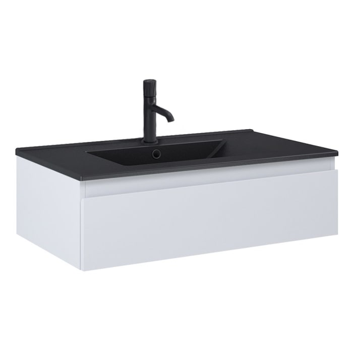 OLTENS Vernal Waschtischunterschrank mit Waschbecken 81 x 25,4 cm, mit 1 Schublade