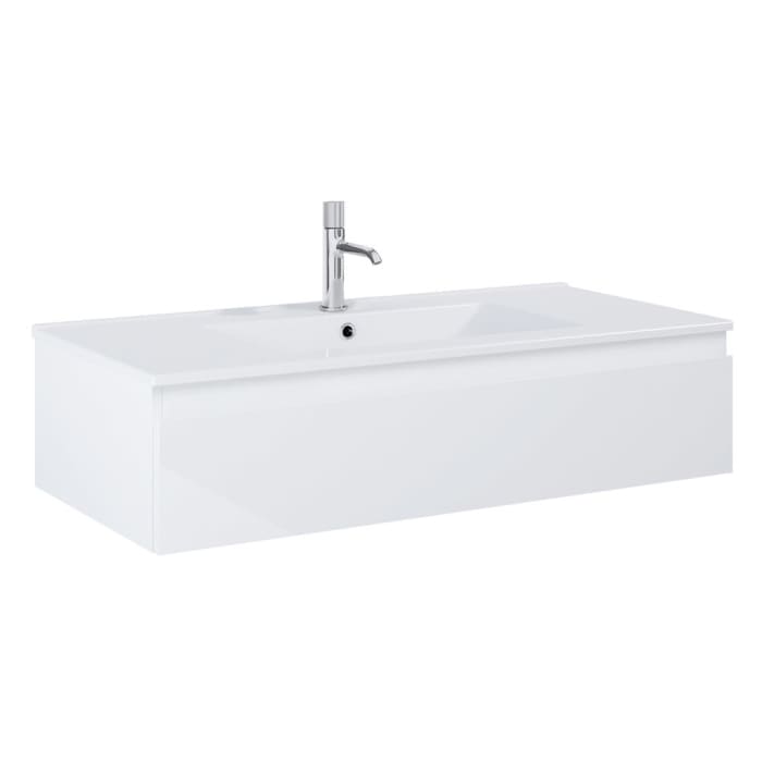 OLTENS Vernal Waschtischunterschrank mit Waschbecken 101 x 25,4 cm, mit 1 Schublade