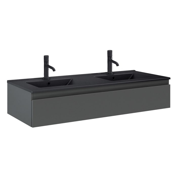 OLTENS Vernal Waschtischunterschrank mit Waschbecken 120 x 25,4 cm, mit 1 Schublade