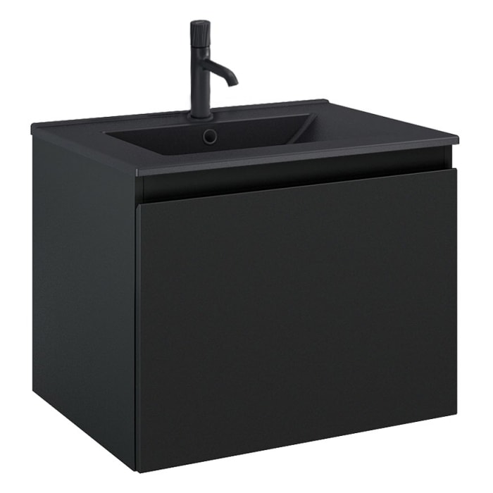 OLTENS Vernal Waschtischunterschrank mit Waschbecken 61 x 48,8 cm, mit 1 Schublade