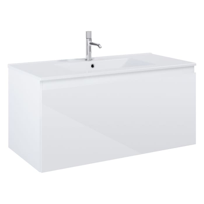 OLTENS Vernal Waschtischunterschrank mit Waschbecken 101 x 48,8 cm, mit 1 Schublade