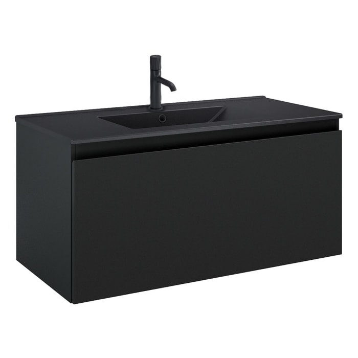 OLTENS Vernal Waschtischunterschrank mit Waschbecken 101 x 48,8 cm, mit 1 Schublade