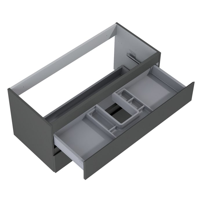 OLTENS Vernal Waschtischunterschrank mit Waschbecken 101 x 48,8 cm, mit 2 Schubladen