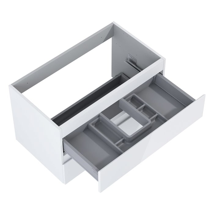 OLTENS Vernal Waschtischunterschrank mit Waschbecken 81 x 48,8 cm, mit 2 Schubladen