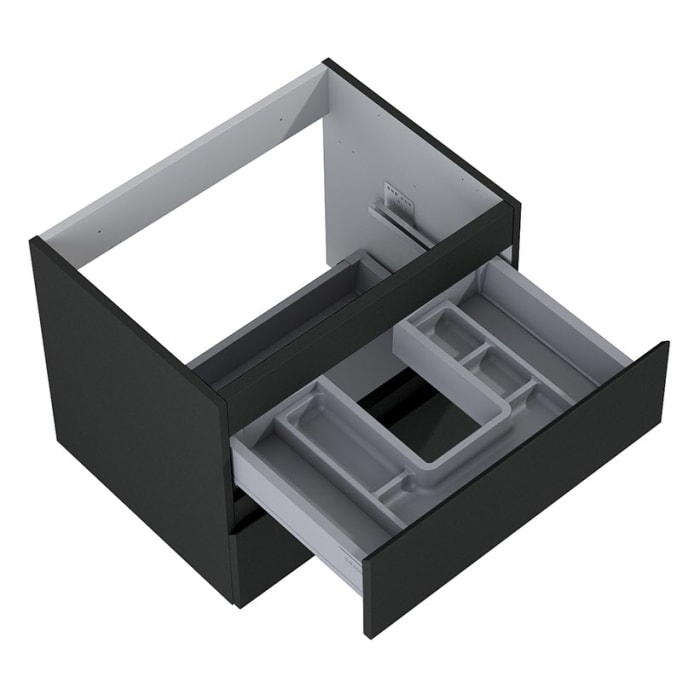 OLTENS Vernal Waschtischunterschrank mit Waschbecken 61 x 48,8 cm, mit 2 Schubladen