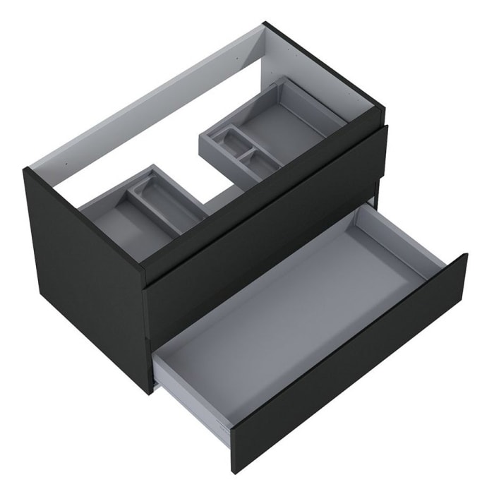 OLTENS Vernal Waschtischunterschrank mit Waschbecken 81 x 48,8 cm, mit 2 Schubladen