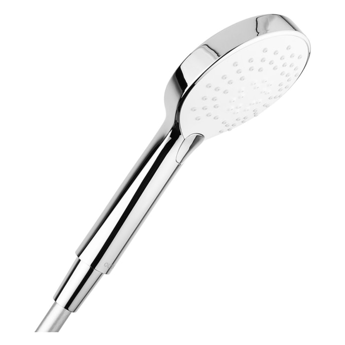 OLTENS Duschgarnitur Driva EasyClick Gide mit Handbrause rund Ø 11 cm und Brausehalter
