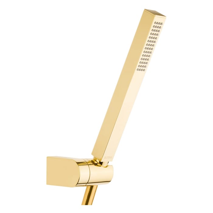 OLTENS Duschgarnitur Sog Gide mit Stabhandbrause quadratisch und Brausehalter