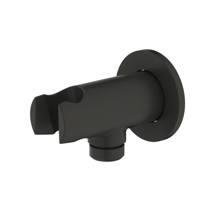 OLTENS Hvita Wandanschlussbogen mit Brausehalter, Rosette rund