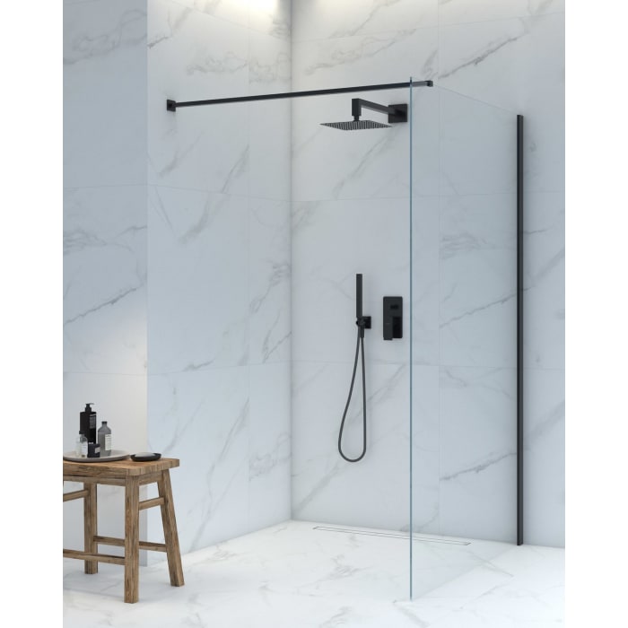 OLTENS Hvita (S) Wandanschlussbogen mit Brausehalter, Rosette quadratisch