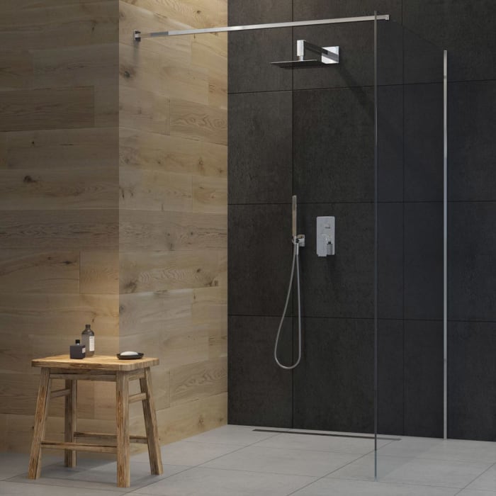 OLTENS Hvita (S) Wandanschlussbogen mit Brausehalter, Rosette quadratisch