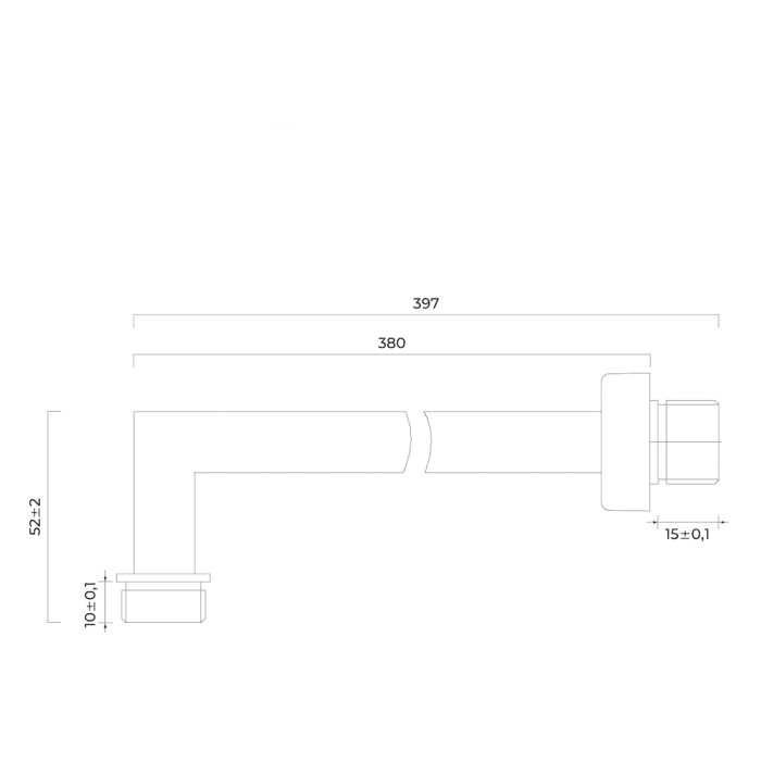 OLTENS Sondera (S) Lagan (S) Regenduschkopf quadratisch 30 x 30 cm mit Wandarm