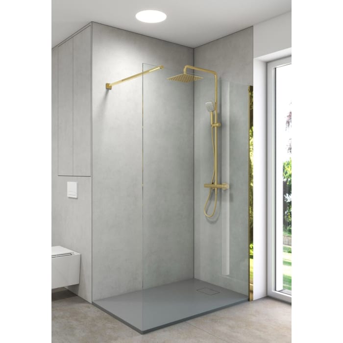 OLTENS Atran (S) Duschsystem mit Aufputz-Thermostat, Handbrause und Kopfbrause eckig