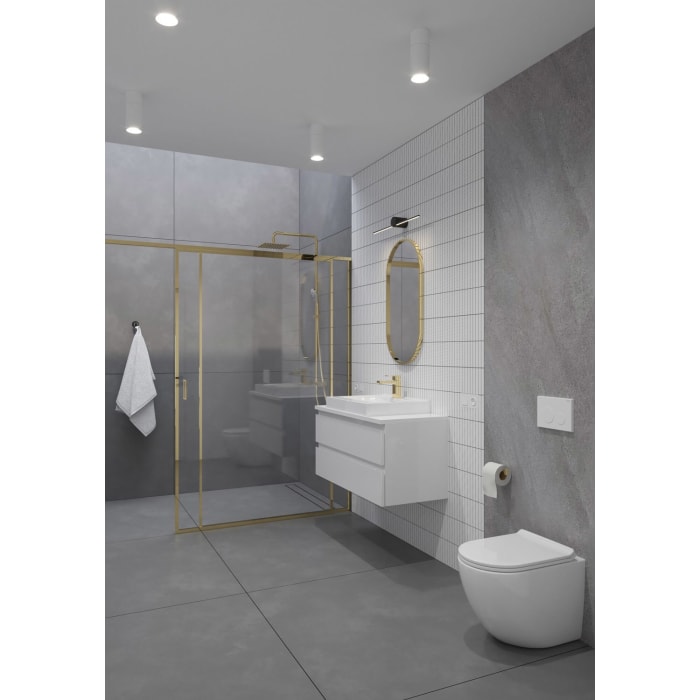 OLTENS Atran (S) Duschsystem mit Aufputz-Thermostat, Handbrause und Kopfbrause eckig