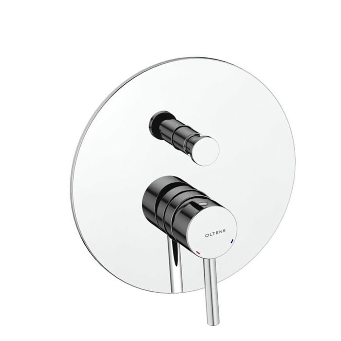 OLTENS Molle Duschsystem mit Unterputz-Armatur, Stabhandbrause und Kopfbrause rund Ø 22 cm