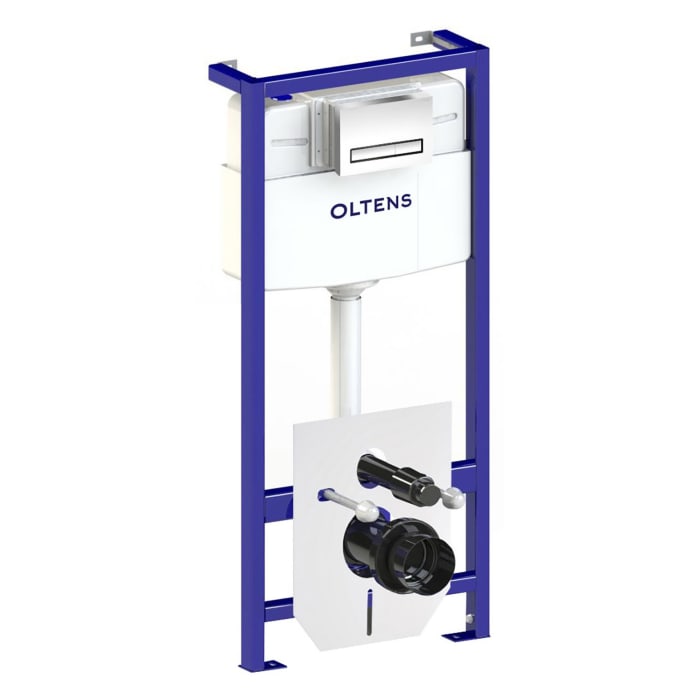 OLTENS Triberg-Torne Set mit UP-Installationsrahmen für WC und Betätigungsplatte