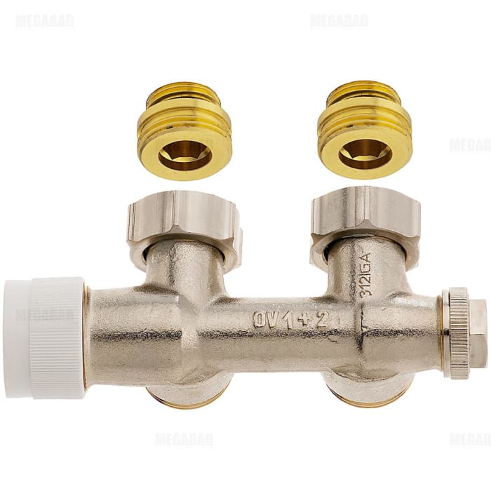 Oventrop Multiblock T Anschlussarmatur Eckform mit Voreinstellung