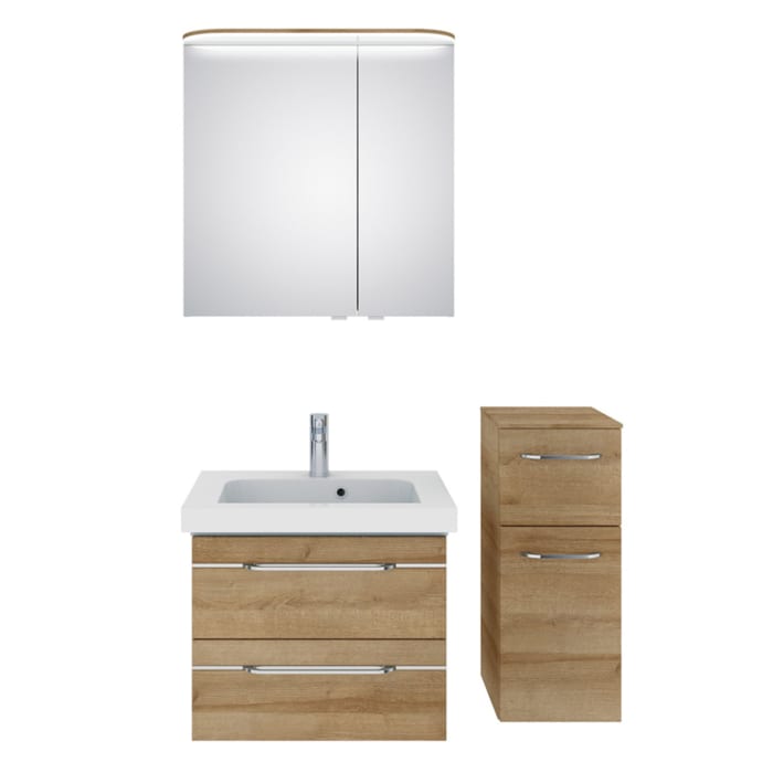 Pelipal Balto Badmöbel-Set 113 cm, inkl. Spiegelschrank und Highboard