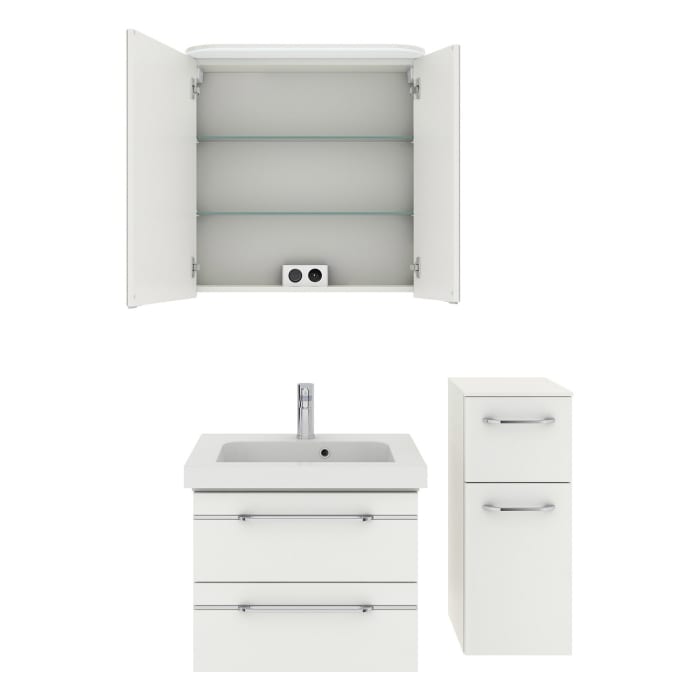 Pelipal Balto Badmöbel-Set 113 cm, inkl. Spiegelschrank und Highboard