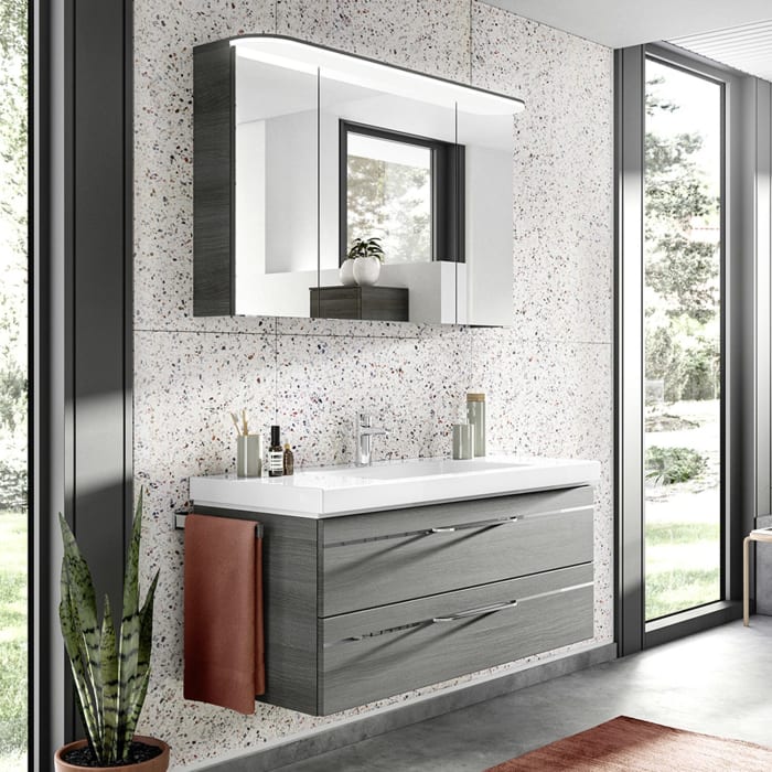 Pelipal Balto Badmöbel-Set 123,4 cm, inkl. Spiegelschrank