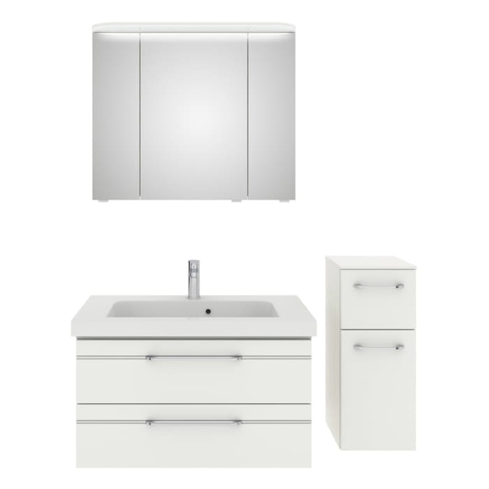 Pelipal Balto Badmöbel-Set 137 cm, inkl. Spiegelschrank und Highboard