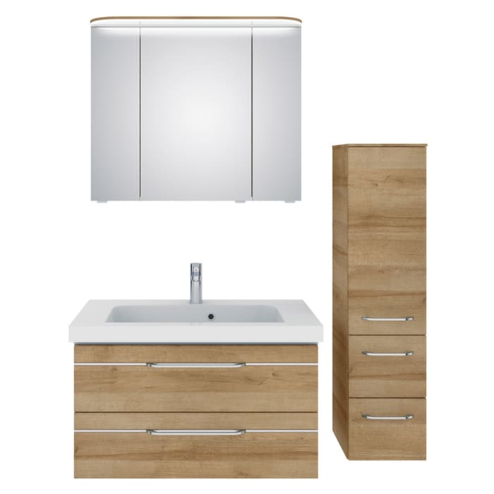 Pelipal Balto Badmöbel-Set 137 cm, inkl. Spiegelschrank und Midischrank