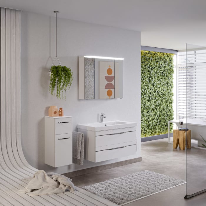 Pelipal Balto Badmöbel-Set 137 cm, inkl. Spiegelschrank und Highboard