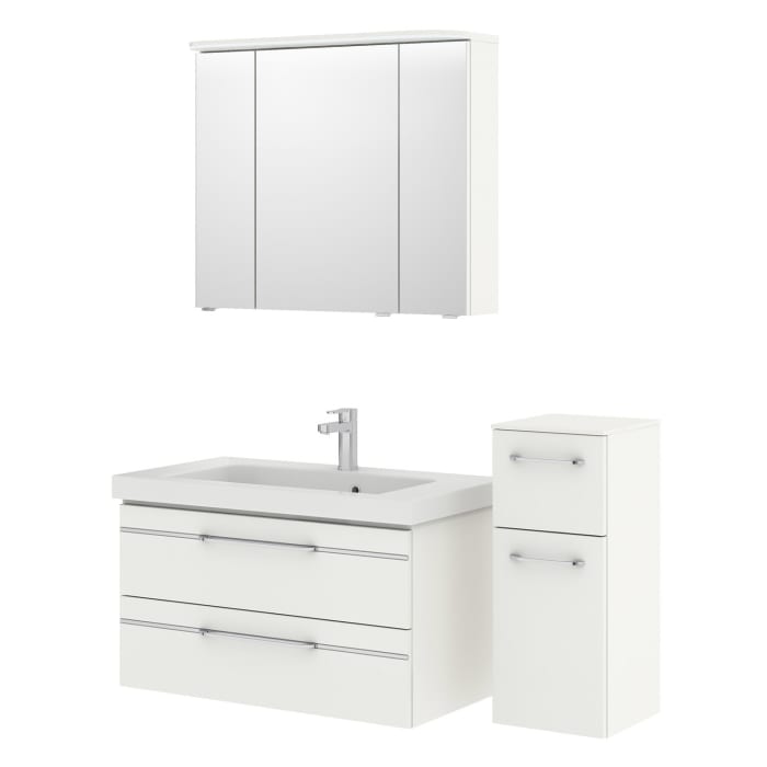 Pelipal Balto Badmöbel-Set 137 cm, inkl. Spiegelschrank und Highboard