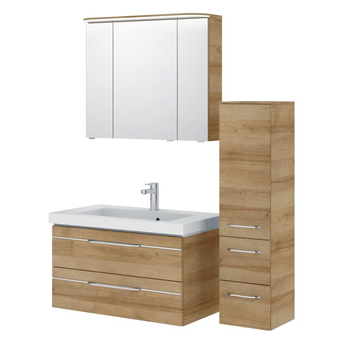 Pelipal Balto Badmöbel-Set 137 cm, inkl. Spiegelschrank und Midischrank