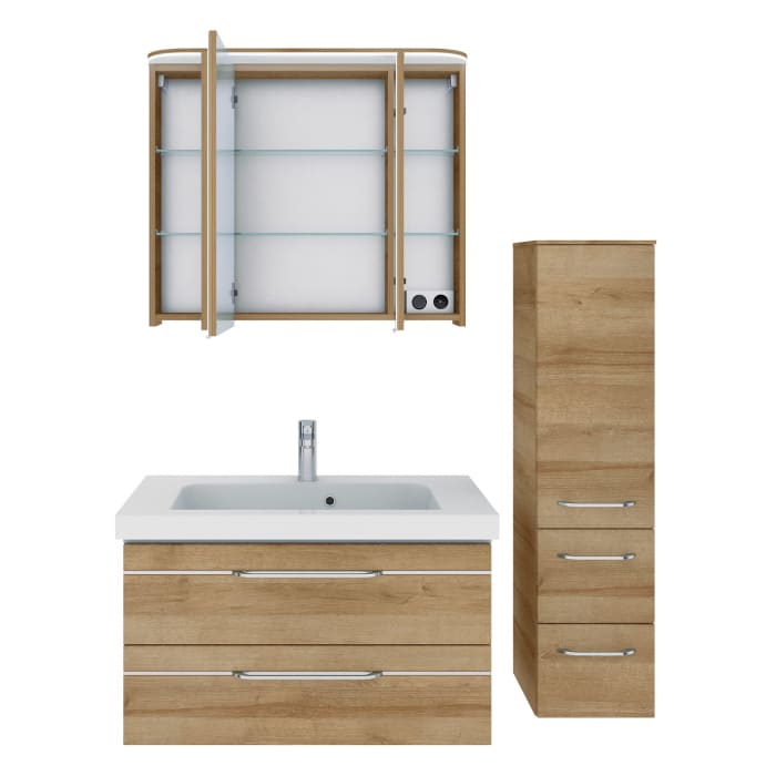 Pelipal Balto Badmöbel-Set 137 cm, inkl. Spiegelschrank und Midischrank