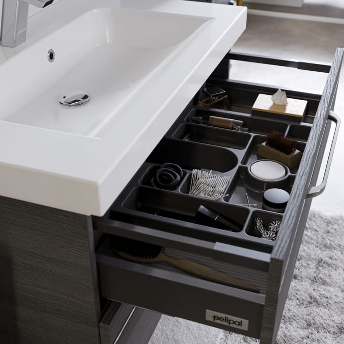 Pelipal Balto Badmöbel-Set 161 cm, inkl. Spiegelschrank, Highboard und Midischrank