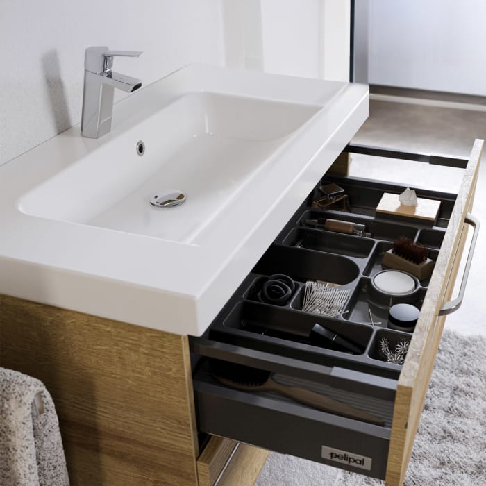 Pelipal Balto Badmöbel-Set 161 cm, inkl. Spiegelschrank, Highboard und Midischrank