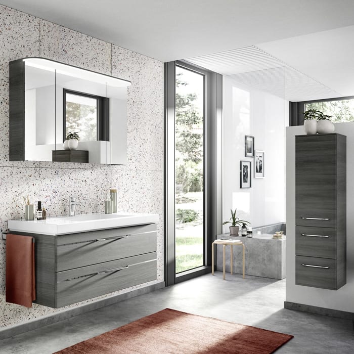 Pelipal Balto Badmöbel-Set 167,5 cm, inkl. Spiegelschrank und Midischrank