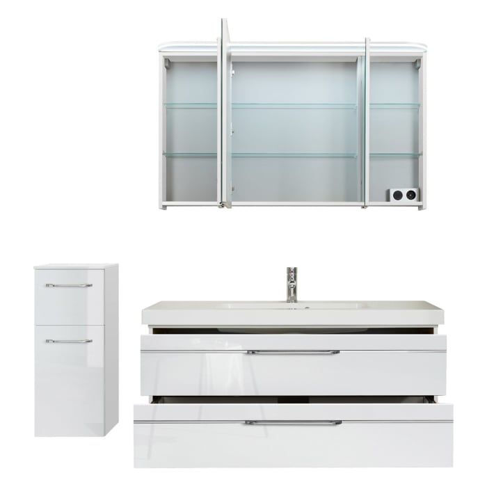 Pelipal Balto Badmöbel-Set 167,5 cm, inkl. Spiegelschrank und Highboard