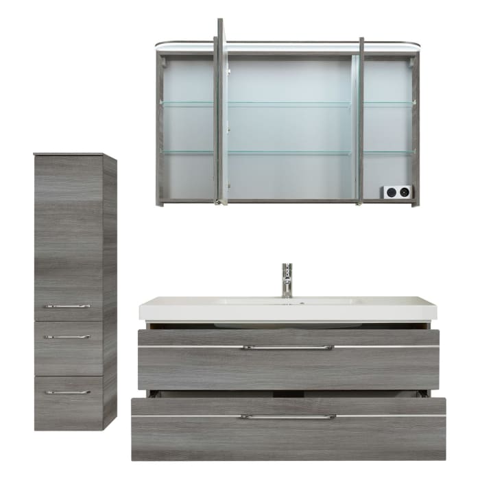 Pelipal Balto Badmöbel-Set 167,5 cm, inkl. Spiegelschrank und Midischrank