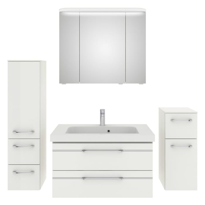 Pelipal Balto Badmöbel-Set 184 cm, inkl. Spiegelschrank, Highboard und Midischrank