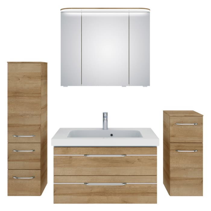 Pelipal Balto Badmöbel-Set 184 cm, inkl. Spiegelschrank, Highboard und Midischrank