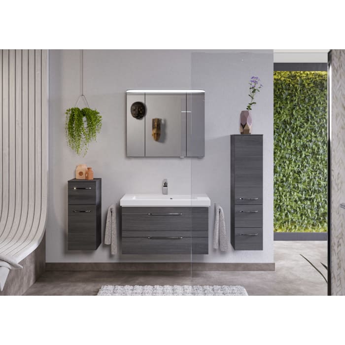 Pelipal Balto Badmöbel-Set 92,4 cm, inkl. Spiegelschrank, Highboard und Midischrank